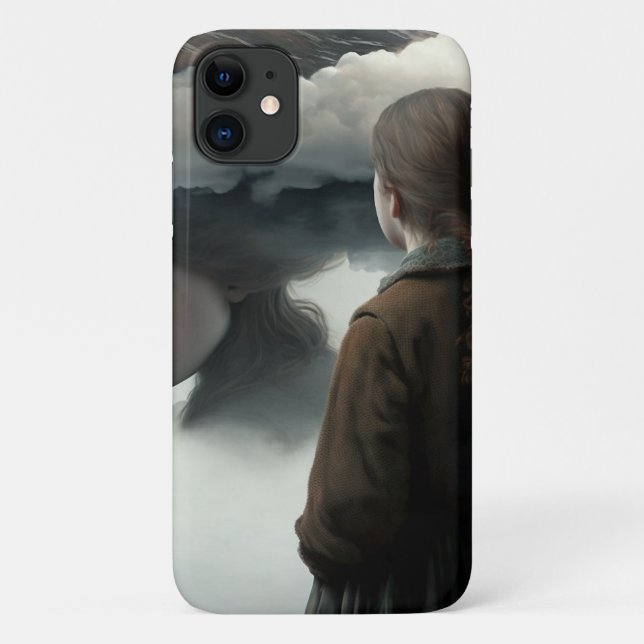 Girl with Clouds Case-Mate iPhone Case (Back)