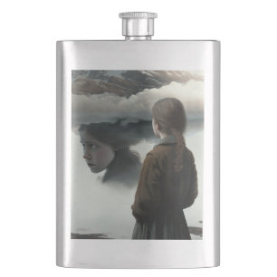 Girl with Clouds Flask
