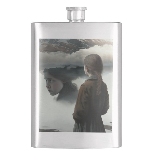 Girl with Clouds Flask (Front)