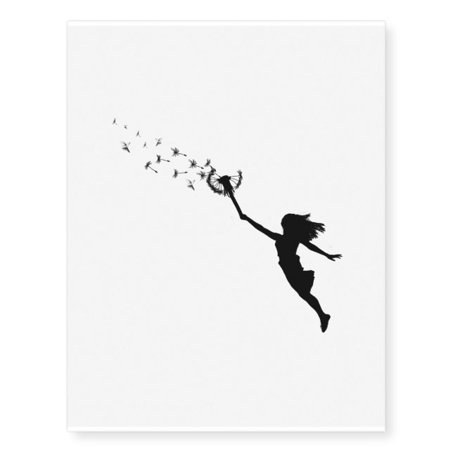 Girl with Dandelion Temporary Tattoos (Front)