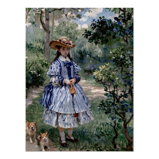 Girl with Dogs Poster (Front)