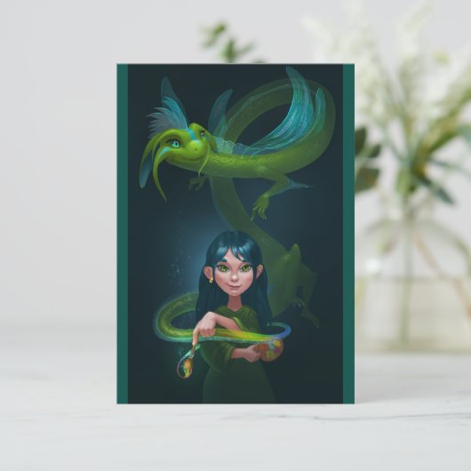 Girl with dragon (Standing Front)