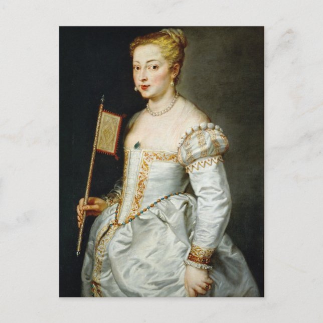 Girl with flag Peter Paul Rubens  oil portrait Postcard (Front)