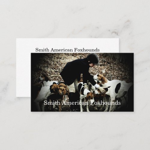 Girl With Foxhunt Foxhounds Business Card