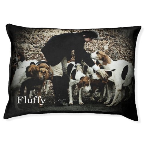 Girl With Foxhunt Foxhounds Dog Bed
