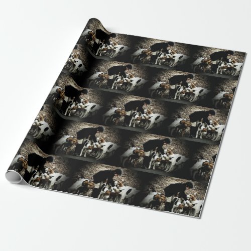 Girl With Foxhunt Foxhounds Gift Wrapping Wrapping Paper