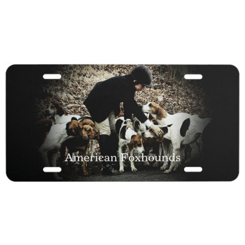 Girl With Foxhunt Foxhounds License Plate