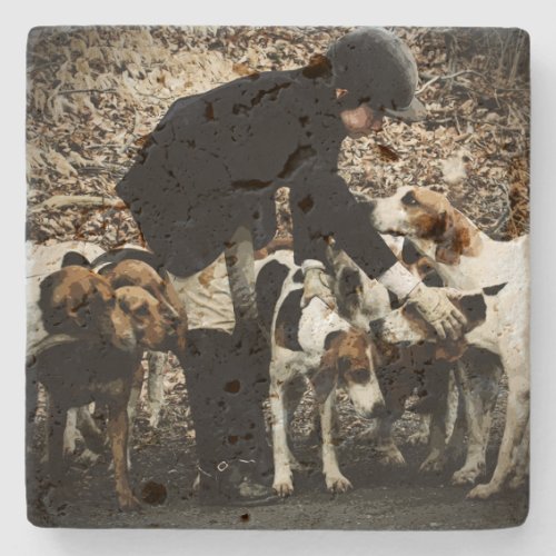 Girl With Foxhunt Foxhounds Stone Coaster