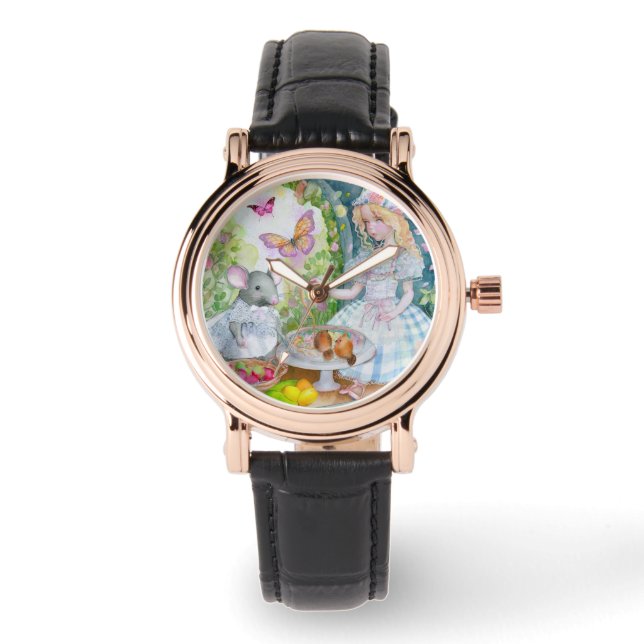 Girl with friends at garden in a watch! watch (Front)