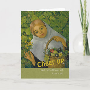 Girl with fruit and flowers CC0858 Birthday Card