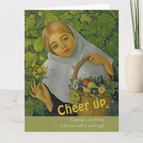 Girl with fruit and flowers CC0859 Large Birthday Card