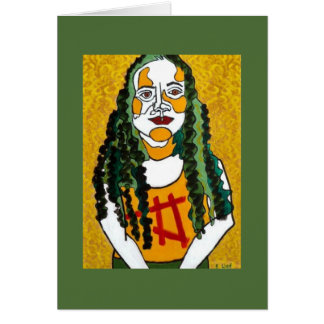Girl with Green Hair Cards