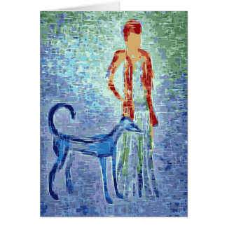 Girl with greyhound artwork cards