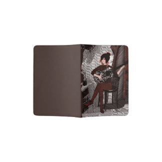 Girl with guitar passport holder