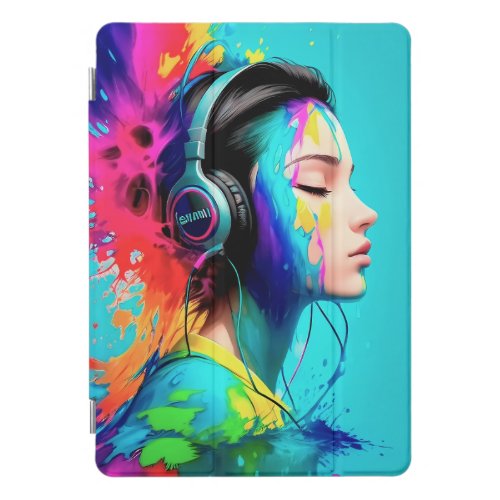 Girl with Headphones iPad Pro Cover