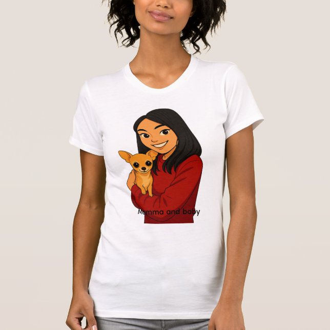 Girl with her doggy T-Shirt (Front)