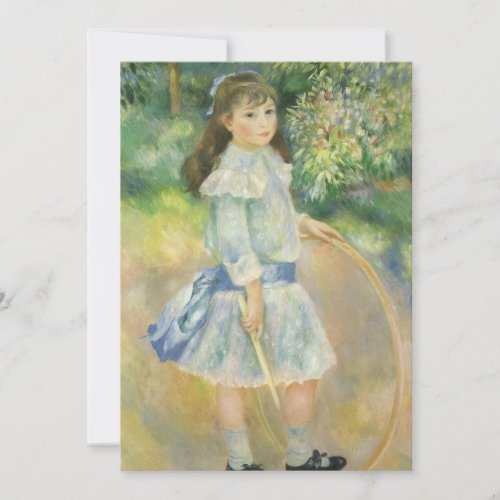 Girl with Hoop by Pierre Renoir Birthday Party Invitation