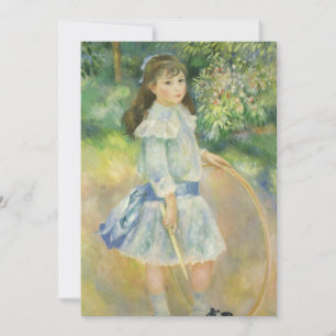 Girl with Hoop by Pierre Renoir, Vintage Fine Art