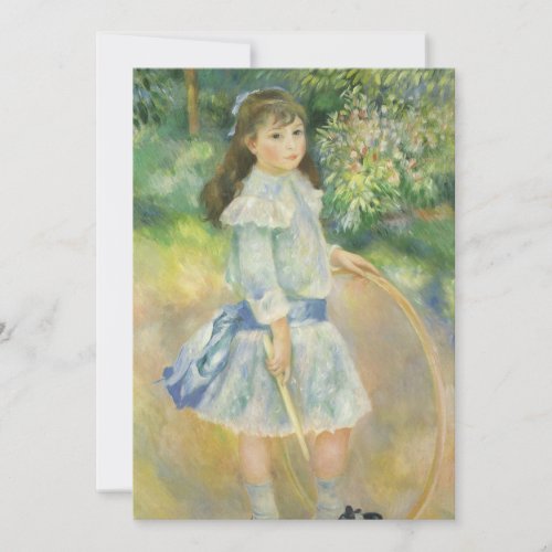 Girl with Hoop by Pierre Renoir Vintage Fine Art