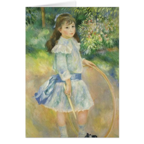 Girl with Hoop by Pierre Renoir Vintage Fine Art