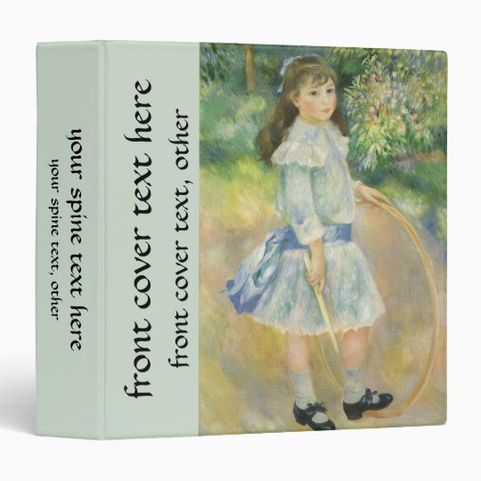 Girl with Hoop by Pierre Renoir, Vintage Fine Art Binder