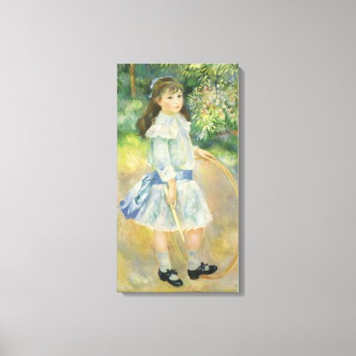 Girl with Hoop by Pierre Renoir Vintage Fine Art Canvas Print