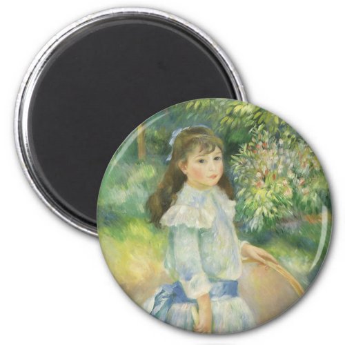 Girl with Hoop by Pierre Renoir Vintage Fine Art Magnet