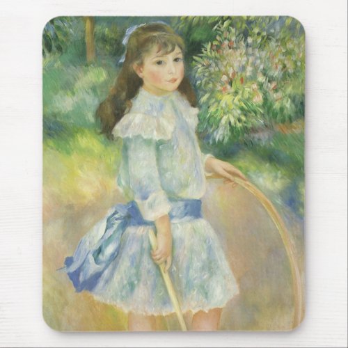 Girl with Hoop by Pierre Renoir Vintage Fine Art Mouse Pad