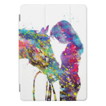 Girl With Horse Colorful iPad Pro Cover