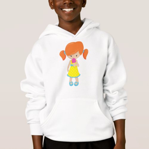 Girl With Ice Cream Orange Hair Cute Girl Hoodie