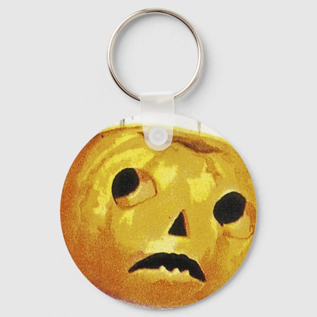 Girl with Jack o' Lantern Keychain (Front)