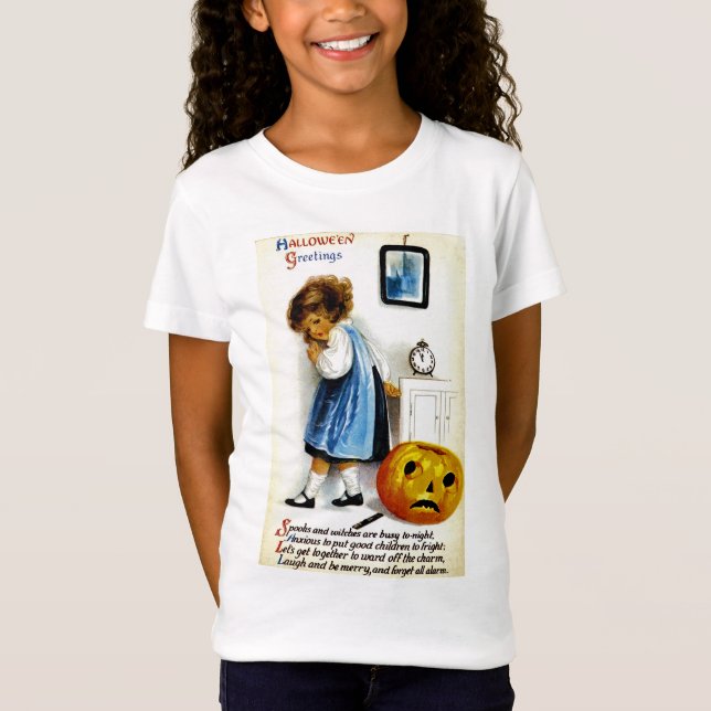 Girl with Jack o' Lantern T-Shirt (Front)
