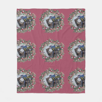 girl with jamie flowersWrapping Paper Fleece Blanket