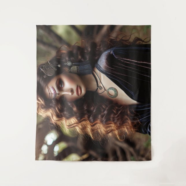 Girl with Jewelry Tapestry (Front)