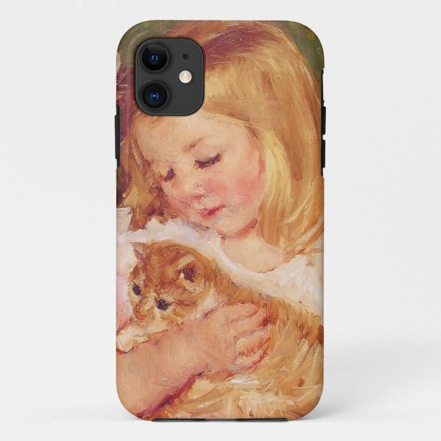 Girl with Kitten, Mary Cassatt Case-Mate iPhone Case (Back)
