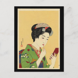 Girl with Lipstick Postcard