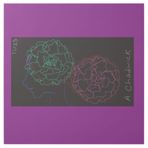 Girl with Marigold Afro Puffs Gallery Wrap