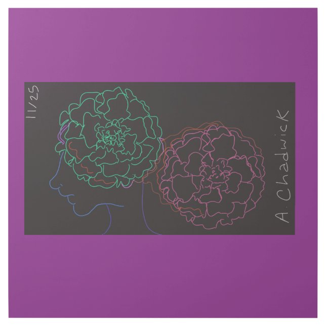 Girl with Marigold Afro Puffs Gallery Wrap (Front)