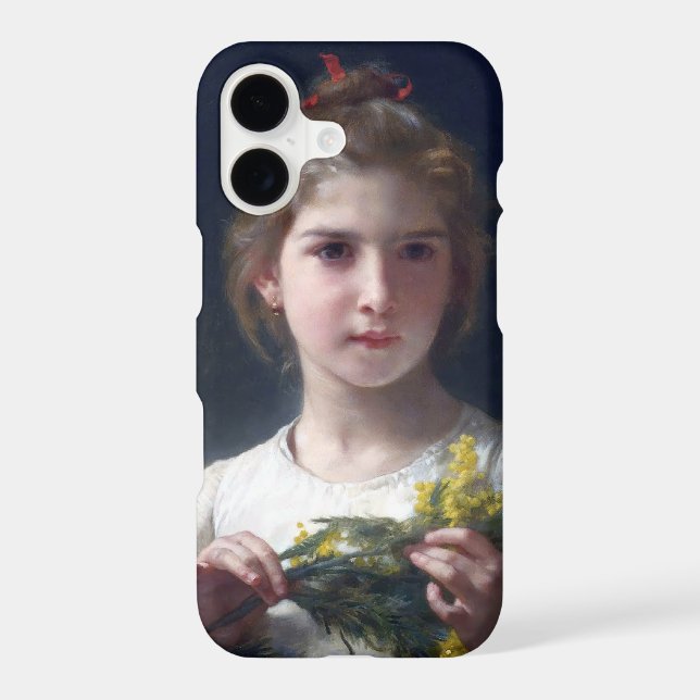 Girl with Mimosa, Bouguereau Case-Mate iPhone Case (Back)