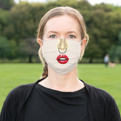 GIRL WITH NOSE RING CLOTH MASK