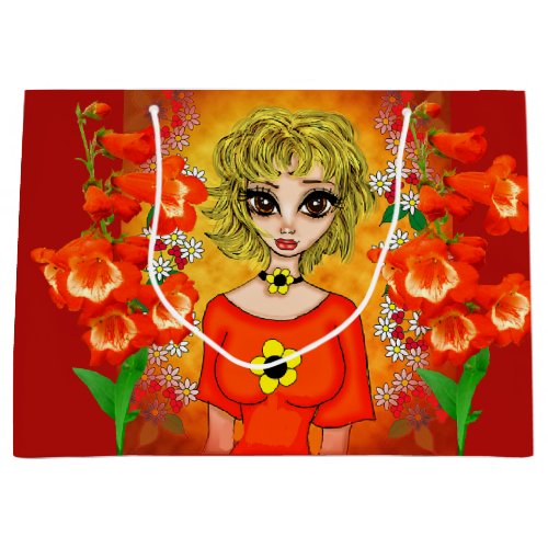 Girl With Orange Blouse Gift Bag