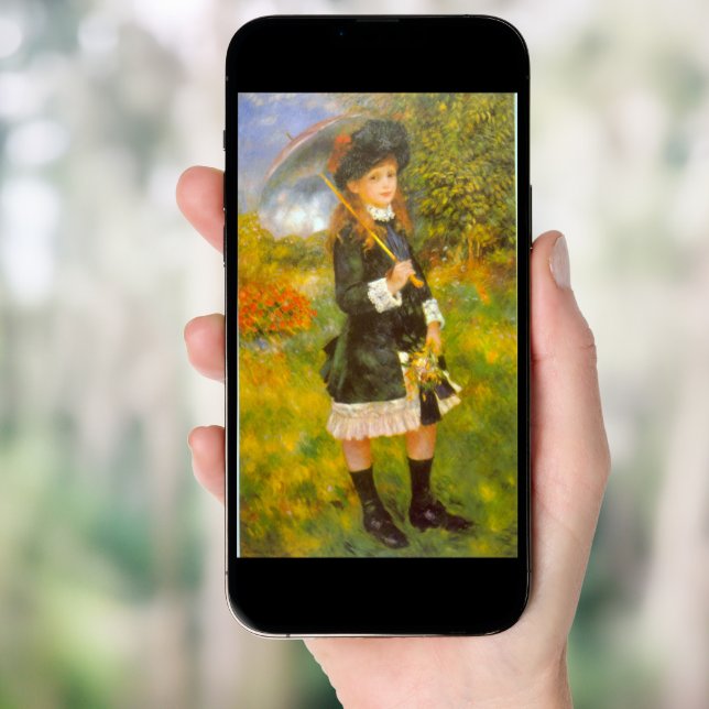 Girl with Parasol by Pierre Renoir Poster (Front Digital)