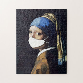Girl with Pearl Earing, and Mask Jigsaw Puzzle