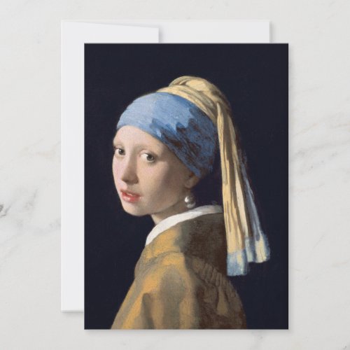 Girl with pearl earring 1665 Johannes Vermeer Announcement