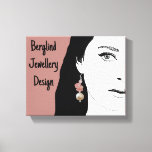 Girl with pearl earring fashion illustration art  canvas print<br><div class="desc">This stylish canvas was created by Berglind Jewellery Design.

© Berglind Jewellery Design. All rights reserved.</div>