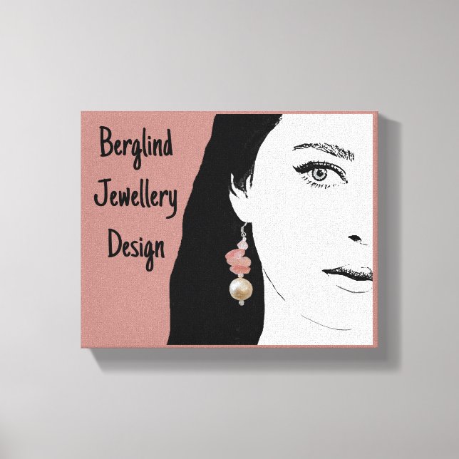 Girl with pearl earring fashion illustration art  canvas print (Front)