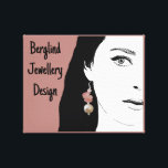 Girl with pearl earring fashion illustration art  canvas print<br><div class="desc">This stylish canvas was created by Berglind Jewelry Design.

© Berglind Jewelry Design. All rights reserved.</div>