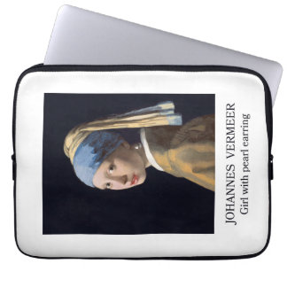 Girl with Pearl Earring Gustav Klimt Laptop Sleeve