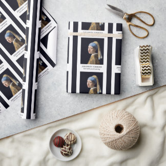 Girl with Pearl Earring Vermeer Wrapping Paper