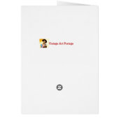 Girl with Pet Cat Card (Back)